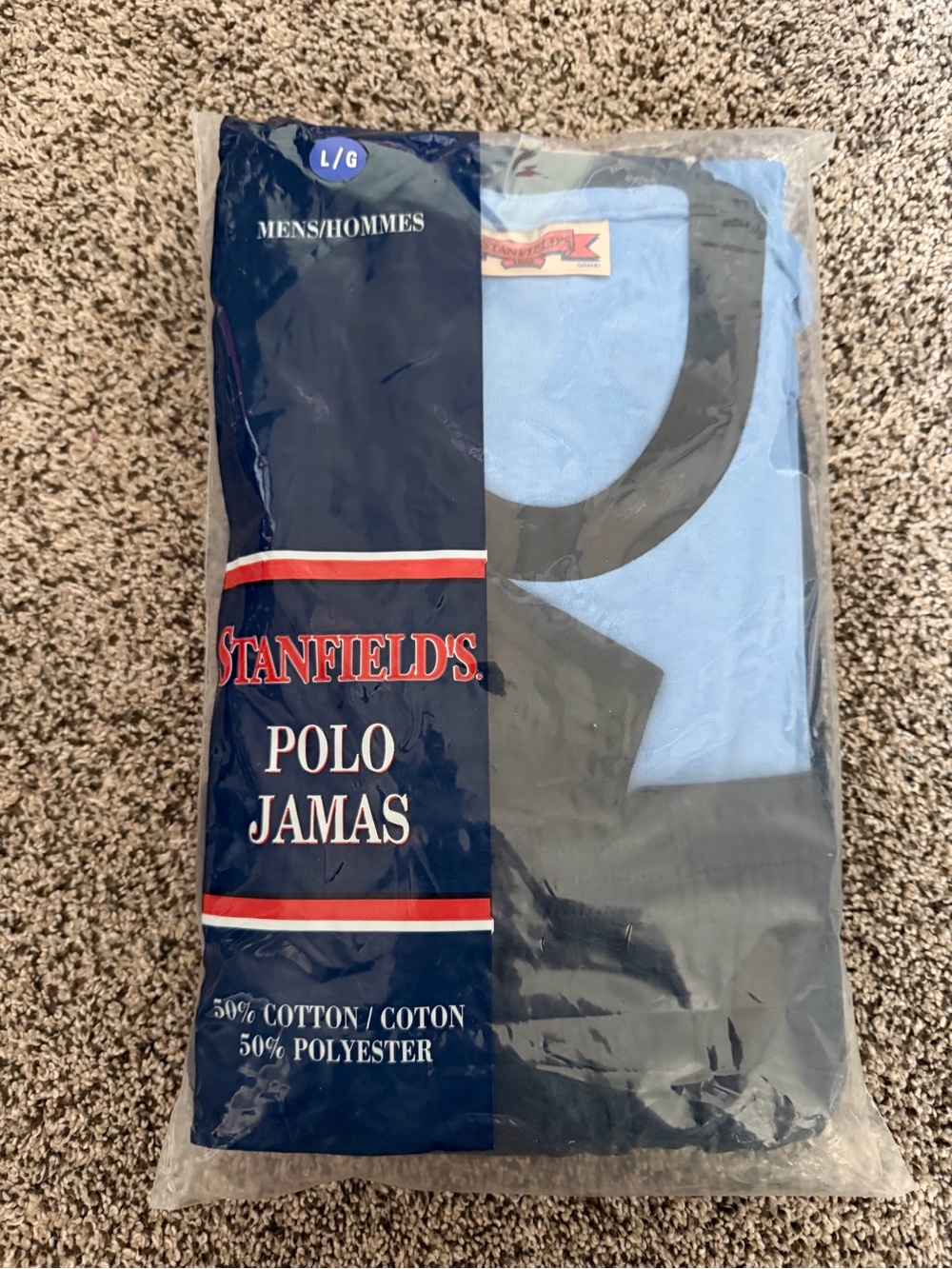 Vintage Polo Pajama Set Stanfield’s XL Made in Canada Deadstock Sealed